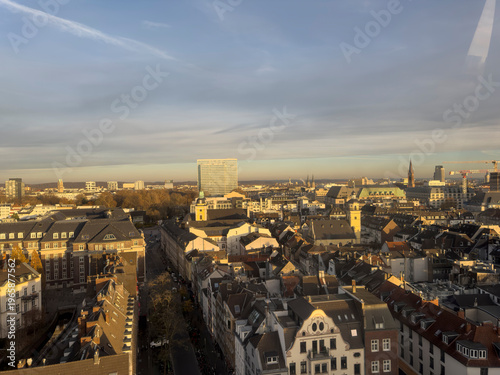 Aerial view of a city with ...