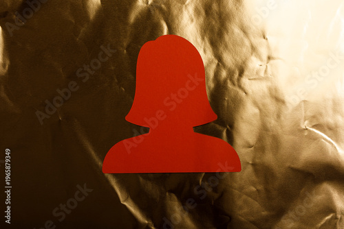 Artistic red female silhoue...