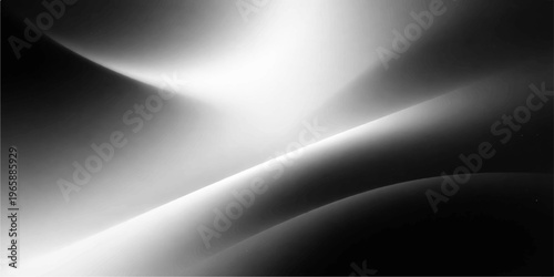 Abstract black and white metallic background featuring a brushed silver steel texture with shiny chrome light patterns on an industrial aluminum surface
