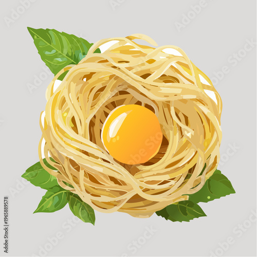 Pasta Nest mit Ei