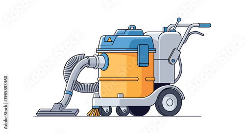 Industrial floor cleaning machine or heavy duty vacuum cleaner for professional maintenance and janitorial services.