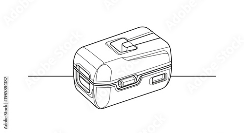 A metallic briefcase with handles.