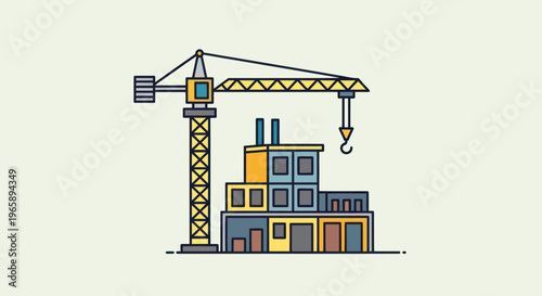 Construction Crane Building Site Equipment.