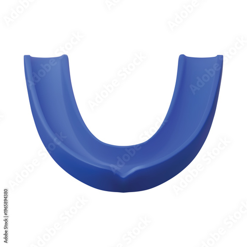 A realistic blue boxing mouthguard icon for protecting teeth during sparring.