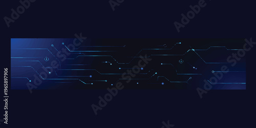 Abstract blue technology background featuring digital glowing lines and vector motion patterns for a bright science and business network wallpaper design
