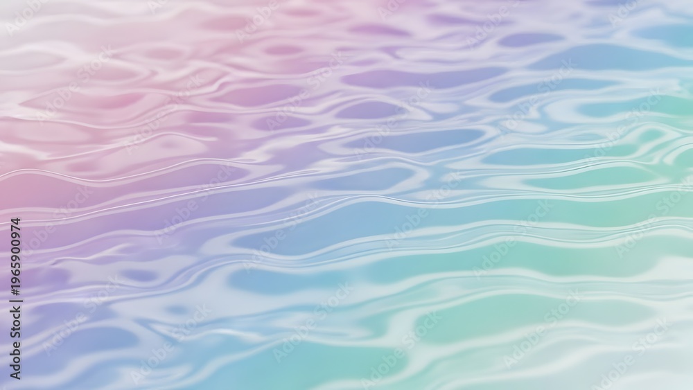 Fototapeta premium Abstract Pastel Water Surface Ripples with Soft Gradient Colors.