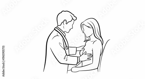 Doctor examining a woman for breast health checkup