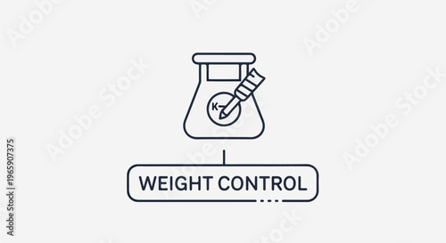 Scientific beaker with pipette and "Weight Control" label