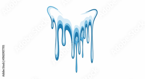 Dripping blue icicle shapes with layered effect