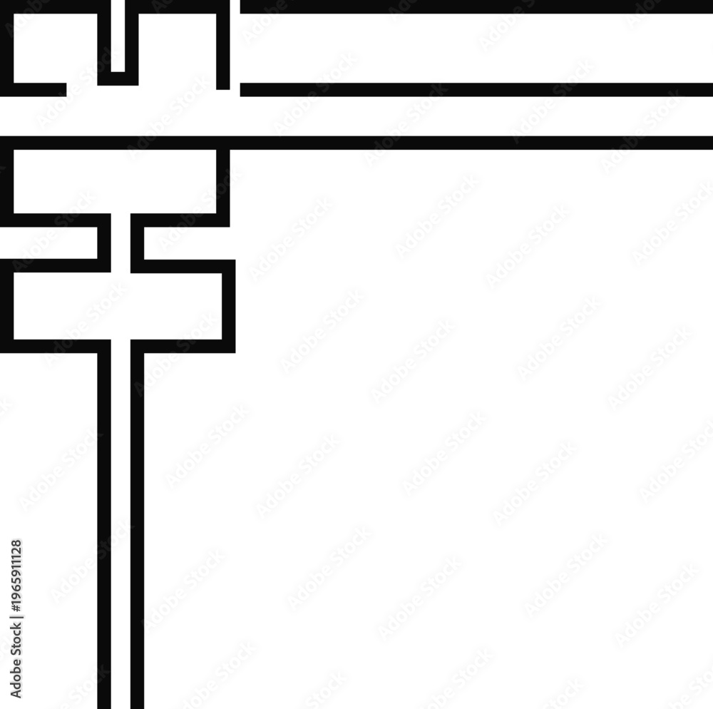 Obraz premium Minimalist Geometric Corner Border Frame