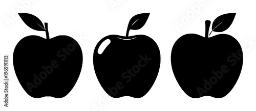 Apple teacher icon set with solid black outline on white background featuring teacher symbol, education, apple icon with educational and teaching elements