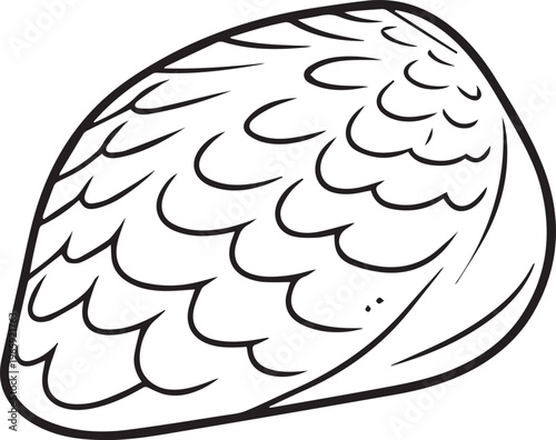Foto Lab-Grown Chicken Breast Vector Icon with Feather-Like Texture for
