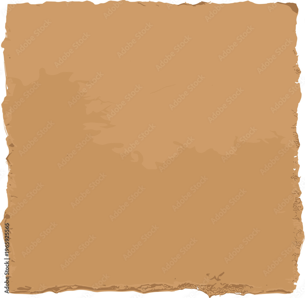 Fototapeta premium Textured brown paper with rough, torn edges. A vintage-inspired background offering a rustic, aged aesthetic for creative projects, scrapbooking, and design