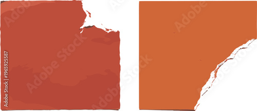 Torn paper effect with a rough edge on a plain background, artistic and creative design element