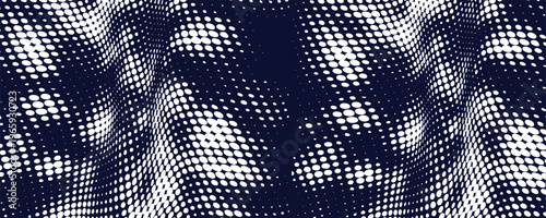 Dots halftone white and blue color pattern gradient grunge texture background. Dots pop art comics sport style vector illustration modern dots grunge