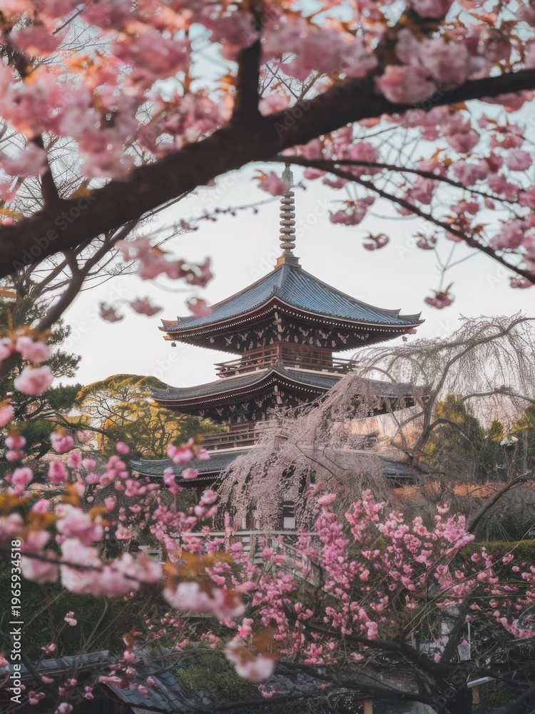 Obraz premium Architecture China Asia Japan Temple Building Ancient Castle Japanese Travel Tower Pagoda Culture Pavilion Garden