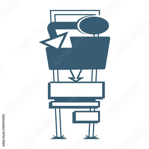 Signpost direction icon design