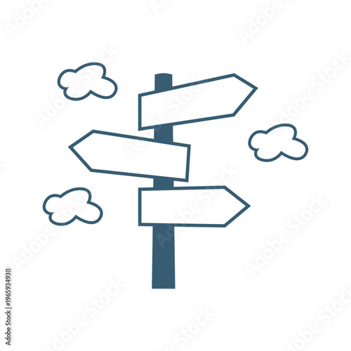 Signpost direction icon design