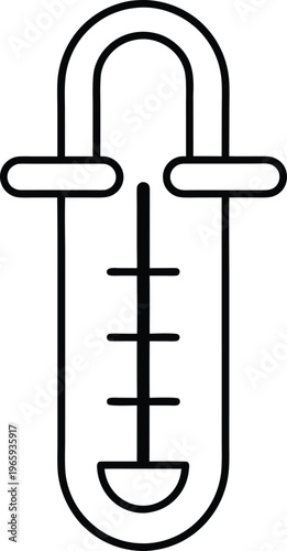 842 condenser glass tube within another water jacket detailed line art vector illustration on transparent background