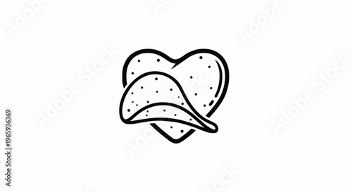 Heart shaped chip with salt dots