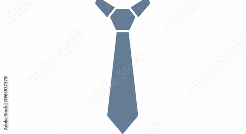 Minimalist grey tie icon against a white background