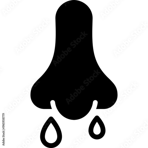 snots icon illustration design with solid