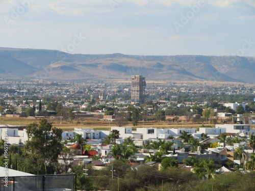 panoramic aerial view of Aguascalientes city, Mexico