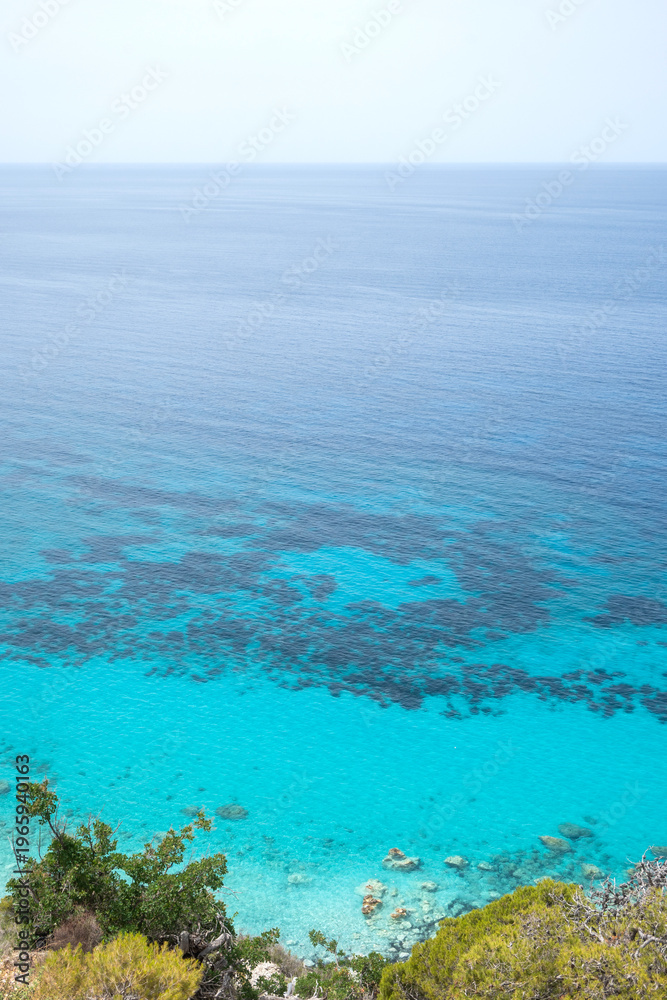Obraz premium Panorama of Lefkada Coastline, Ionian Islands, Greece