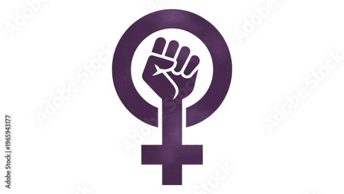 Symbol of female empowerment with raised fist Vector