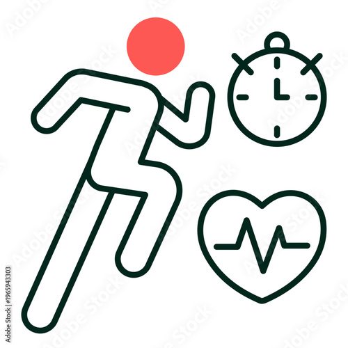 interval training icon, interval training symbol, interval training vector, interval training concept, interval training illustration, interval workout icon, hiit interval icon, high intensity interva