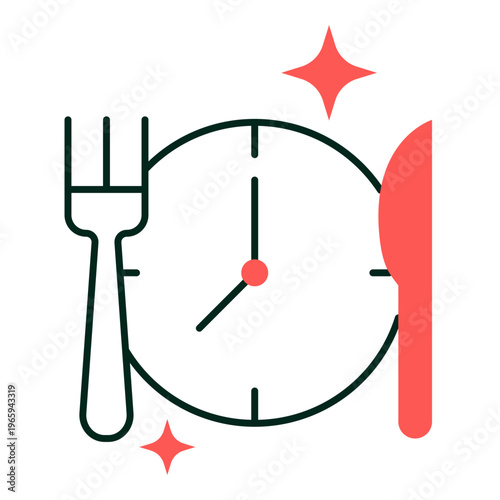 intermittent fasting icon, intermittent fasting symbol, intermittent fasting vector, intermittent fasting concept, intermittent fasting illustration, fasting icon, time restricted eating icon, if fast