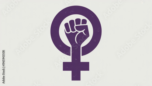 Symbol of female empowerment with a raised fist Vector