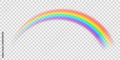 Rainbow arch is half transparent. Vector
