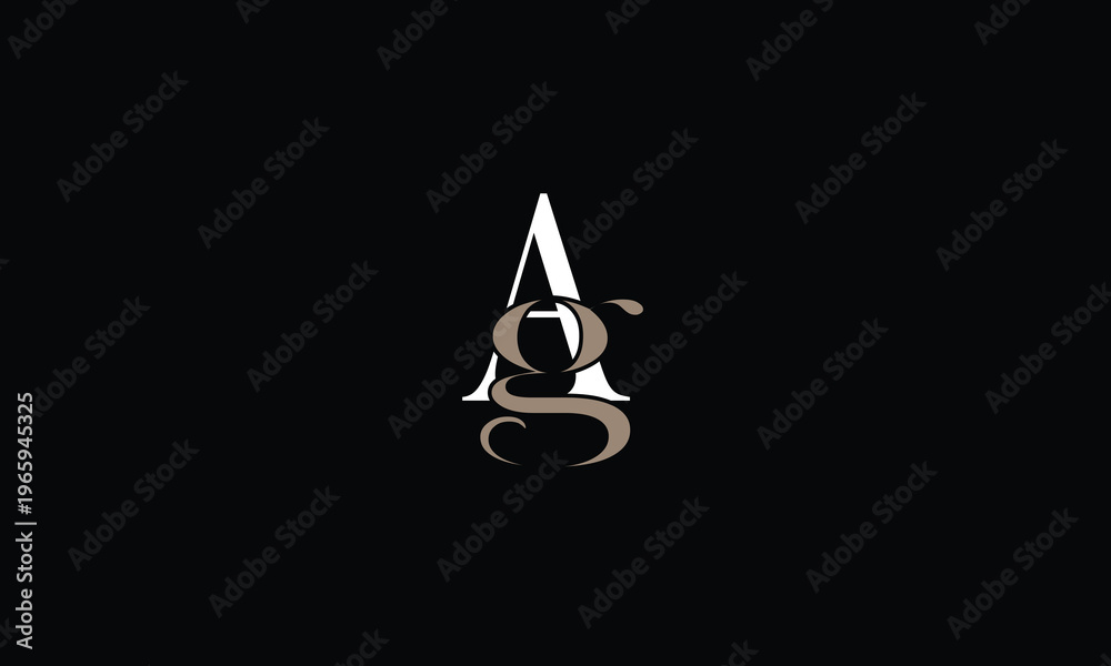 Fototapeta premium AG,GA,A,G,A,G abstract, letters, logo, monogram, style, symbols, ambitions, icons, 