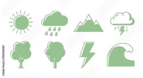 Assortment of food and barcodes on a grid vector illustration