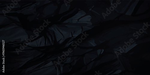 Dark abstract background with subtle crumpled texture and deep shadows.