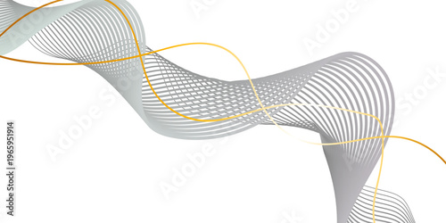 Abstract grey wavy lines Digital frequency track equalizer background. Digital frequency track equalizer. Stylized line art background. Wave with lines created using blend tool. Curved wavy line, 