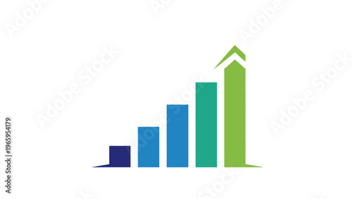 Growing Bar Chart with Upward Arrow Symbolizing Business Growth and Success. Free Download Growing Bar Chart with Upward Arrow Symbolizing Business Growth and Success. - GFXLoad