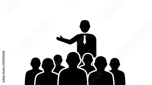 Businessman presenting to a group of people in a meeting