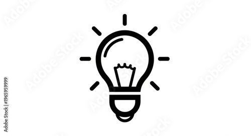Light Bulb Icon Symbol Idea.