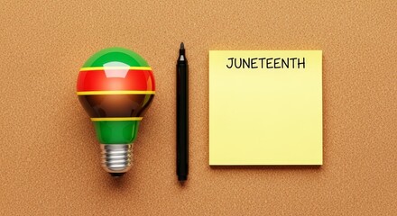 Juneteenth Celebration Lightbulb Idea Freedom.