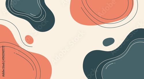 Abstract Organic Shapes with Minimalist Design.