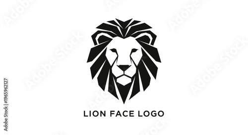 Black lion face logo head.