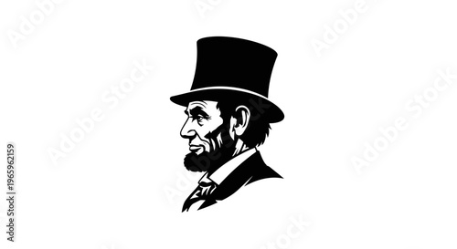 Black and white Abraham Lincoln portrait.