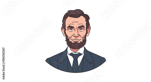 Illustration of Abraham Lincoln Portrait.