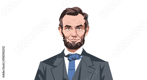 Illustration of Abraham Lincoln Portrait.