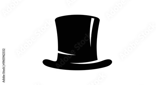 Black Top Hat Fashion Accessory.