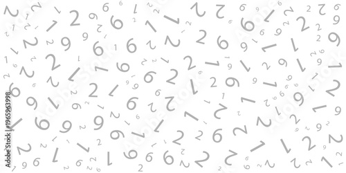 Random transparent numbers 0 and 9. Background in a matrix style. Binary code pattern with digits on screen, falling character. Abstract digital backdrop. Vector illustration