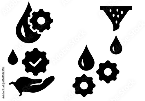 Crude oil extraction and refinery vector,Oil barrel and drilling rig vector design,Petroleum energy concept vector illustration
