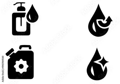 Set of oil icons,Oil drops vector 
